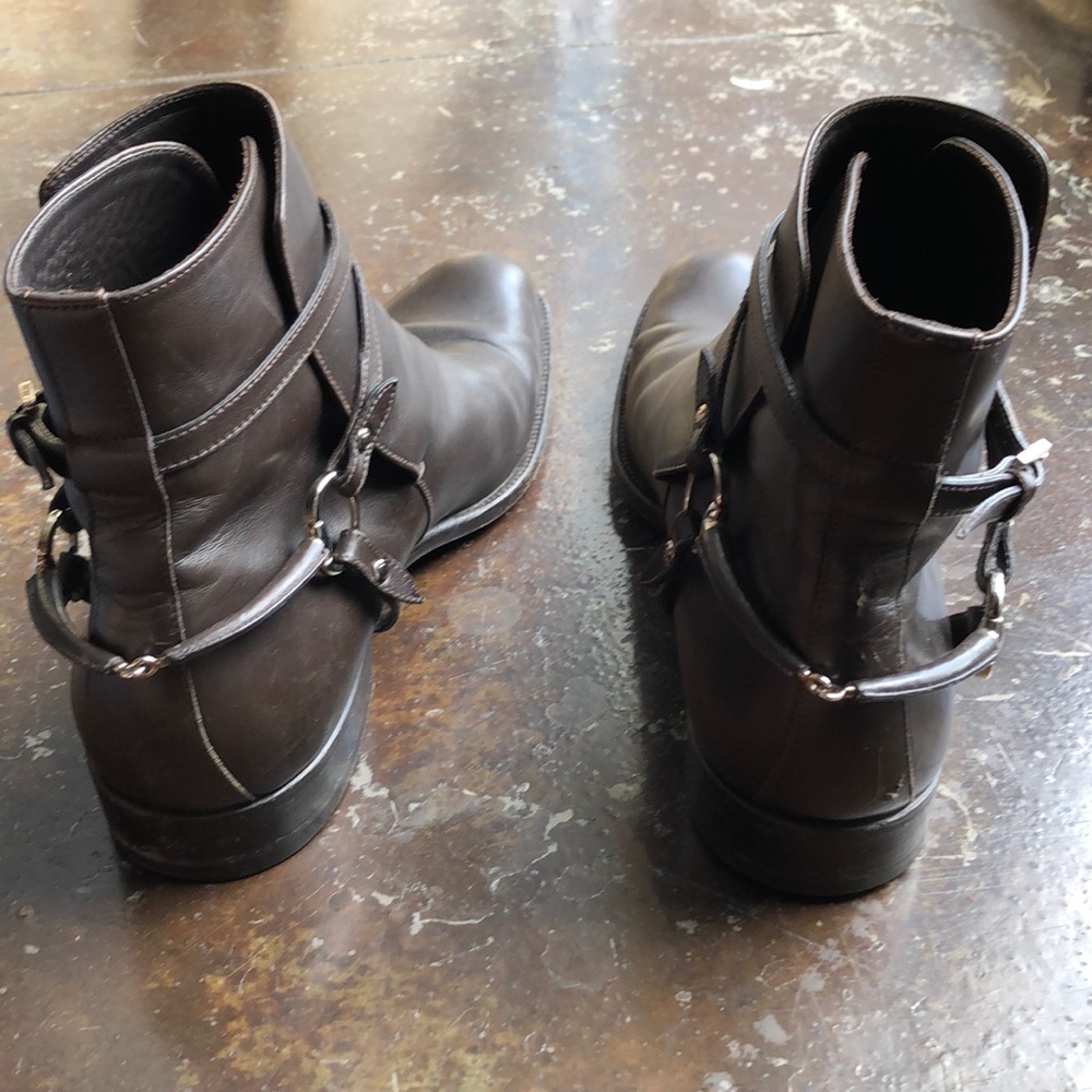 Gucci Men's Brown Leather Chelsea Dealer Boots - Picture 4 of 7